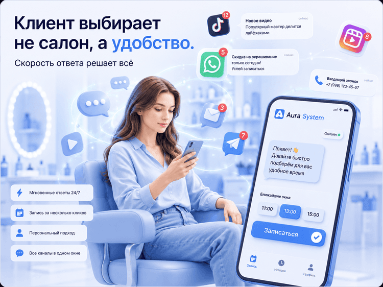 Экономика внимания: как скорость ответа и удобство записи стали главным конкурентным преимуществом бьюти-бизнеса