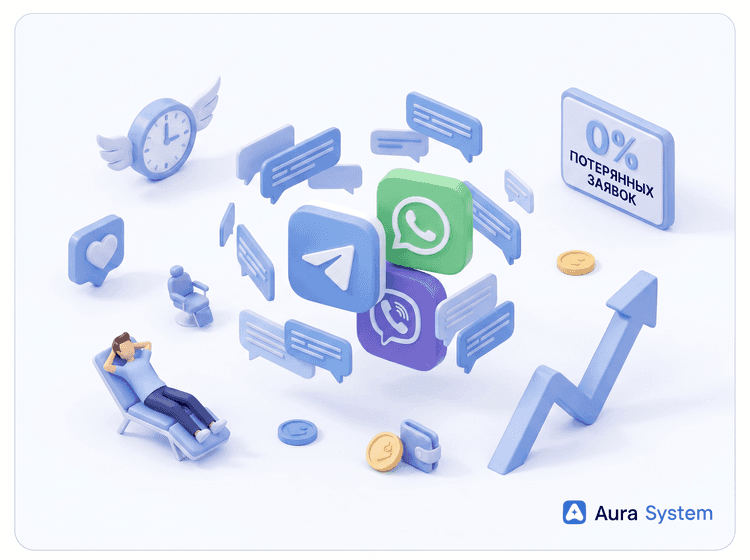 Хаос в чатах? Как единое окно Aura System спасает вашу клинику от бардака!