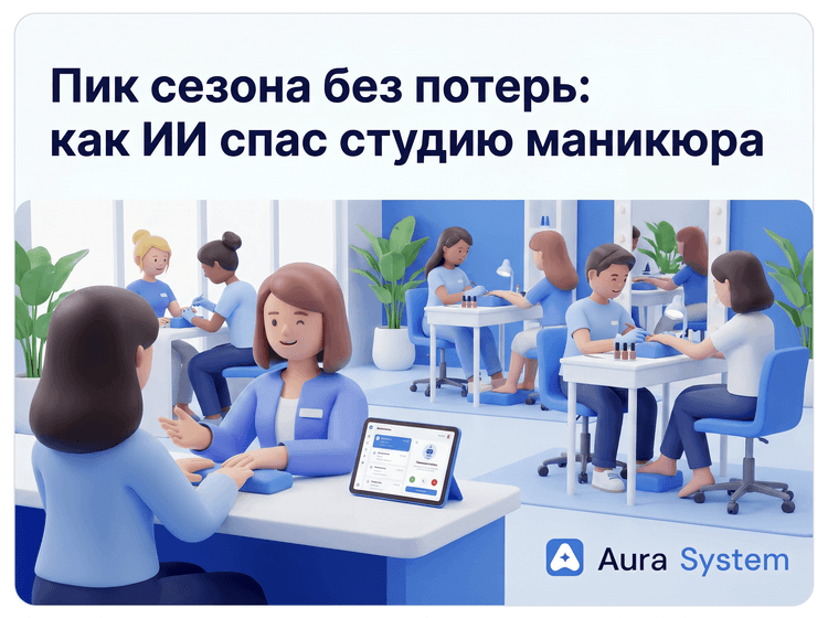 Студия маникюра теряла клиентов в пик сезона: как ИИ-ассистент спас ситуацию